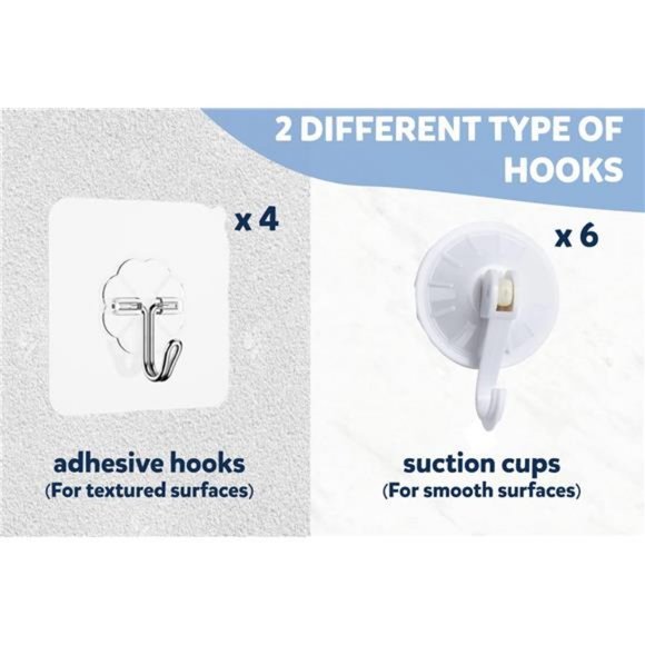 2 x Mesh Bath Toy Organizer + 6 Ultra Strong Hooks + 36 Bath Letters & Numbers - Picture 6 of 12